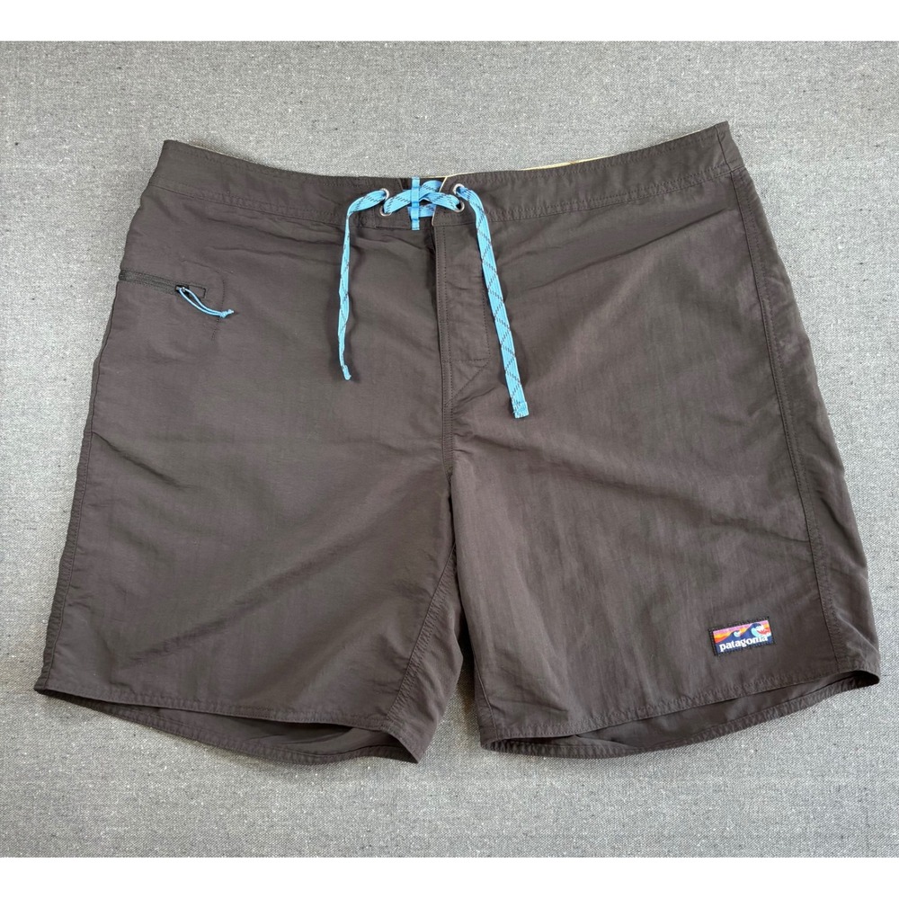 Patagonia NWOT Board Shorts Mens 40 Gray Recycled Nylon Swim Trunks